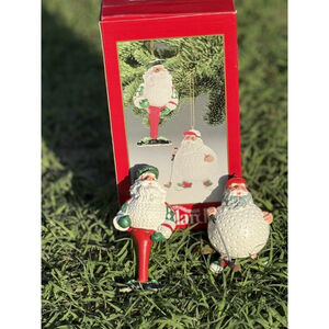 Dillards Trimmings Golf Ball Santa & Golf Tee Santa Christmas Ornaments #675575A